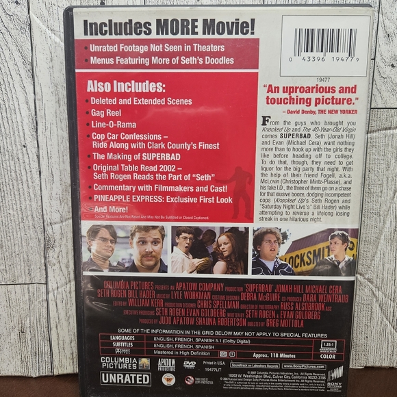 Superbad DVD Unrated Extended Edition - Picture 5 of 5